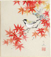季節を彩る日本画色紙色紙　紅葉 中谷文魚